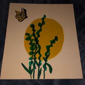 Hand painted butterfly sun painting